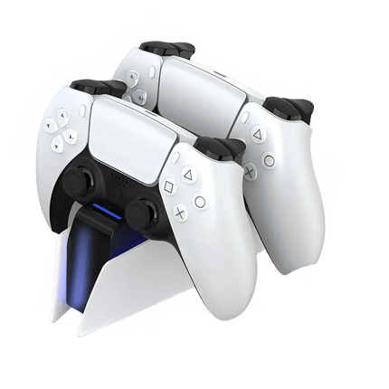 Stunning PS5 DualSense Charging Dock For Two Controllers With Blue LED Status Keeps Controllers Ready - GetGadgets
