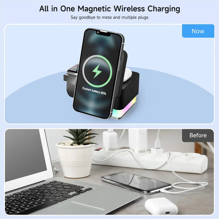 15W 3In1 Wireless Charging Station For Apple Devices - GetGadgets
