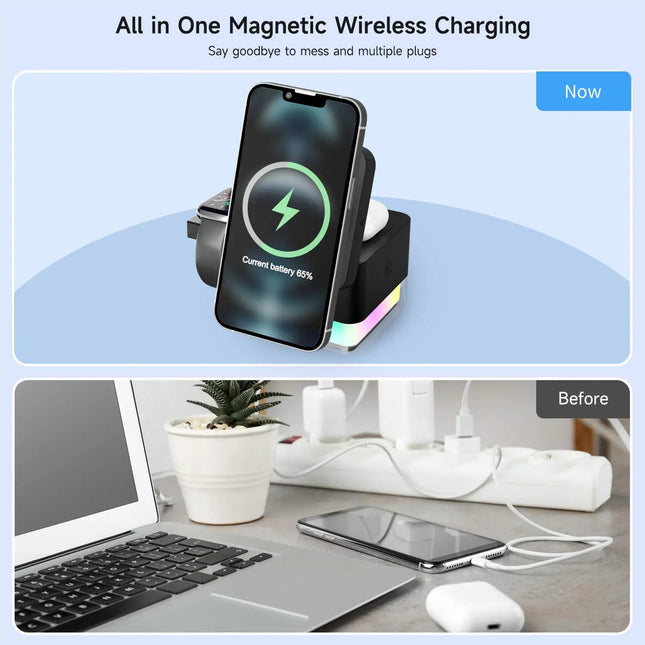 15W 3In1 Wireless Charging Station For Apple Devices - GetGadgets