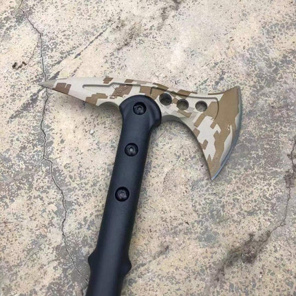 Rugged Stainless Camping Axe With Flat Edge For Wood Chops GetGadgets