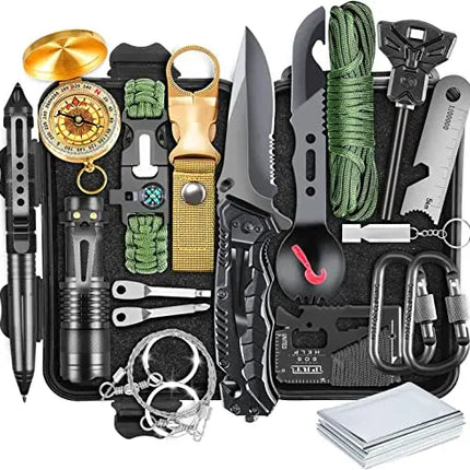 Survival Gear Kit For Men Gifts Dad Husband Camping 33 In 1 - GetGadgets