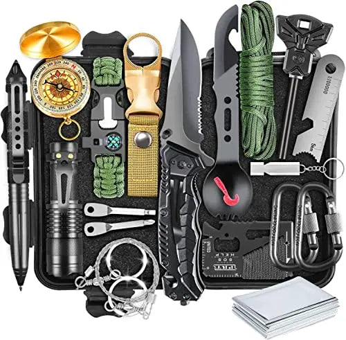 Survival Gear Kit For Men Gifts Dad Husband Camping 33 In 1 - GetGadgets