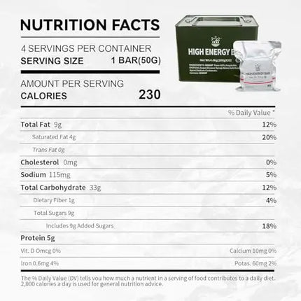 Emergency Food Rations High Energy Bars 12 Pack For Campers - GetGadgets
