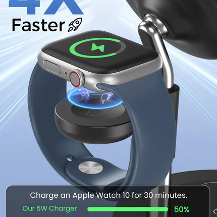 Ultimate Aeinidi Three In One Wireless Charger For iPhone Apple Watch AirPods With Effortless Docking - GetGadgets