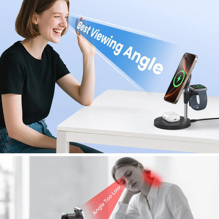 Ultimate Aeinidi Three In One Wireless Charger For iPhone Apple Watch AirPods With Effortless Docking - GetGadgets