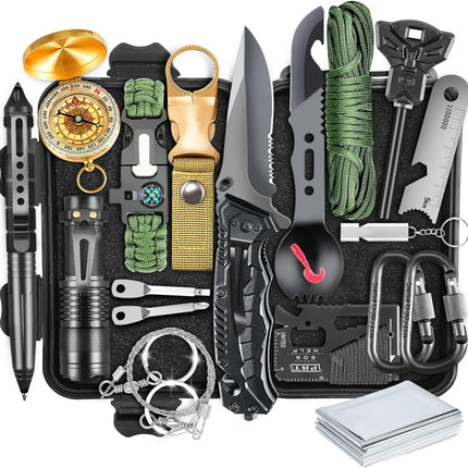 Survival Gear Kit For Men Gifts Dad Husband Camping 33 In 1 - GetGadgets