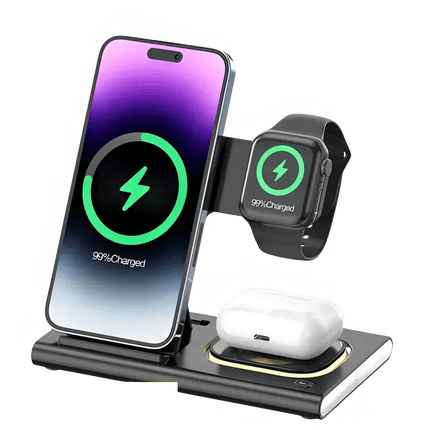 Powerful Foldable 3in1 Fast Charger For iPhone Apple Watch AirPods With 30W Faster Charging - GetGadgets