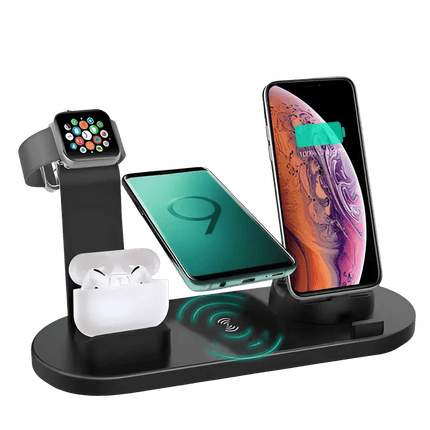 Powerful 3 In 1 Wireless Charging Dock For iPhone Apple Watch AirPods With Space Saving Stand Keeps All Devices Charged - GetGadgets