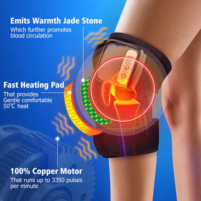 Powerful Heated Knee And Elbow Wraps With Magnetic Therapy For Pain Relief
