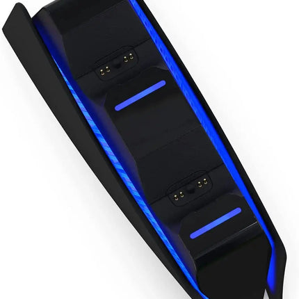 Stunning PS5 DualSense Charging Dock For Two Controllers With Blue LED Status Keeps Controllers Ready - GetGadgets