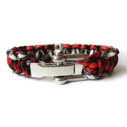 Emergency Paracord Survival Bracelet Adjustable For Hikers - GetGadgets