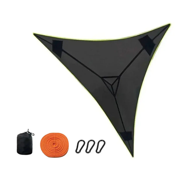 Portable Triangle Hammock Anti-Rollover Camping Hammock Multi Person Aerial Mat Convenient Hanging Sleep Bed for Hiking Travel - GetGadgets