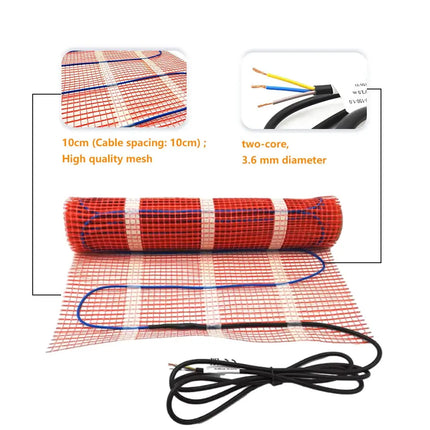 MAXKOSKO Electric Floor Heating Kit With Thermostat System - GetGadgets