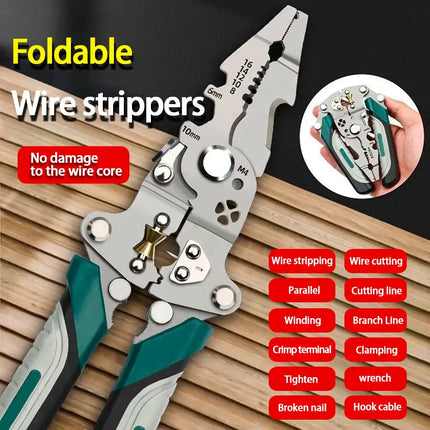 SIKE Foldable Wire Stripper Pliers For DIY Multifunctional - GetGadgets