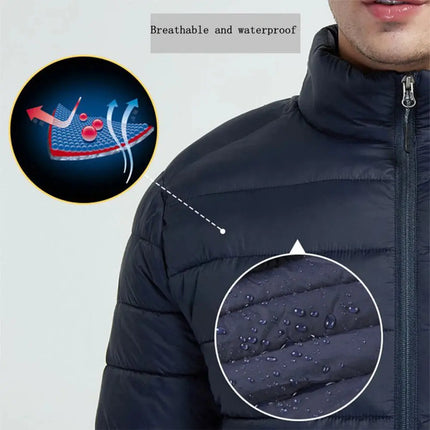 Mens Heated Winter Jacket With USB Heating Water Resistant - GetGadgets