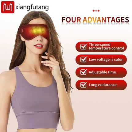 Heated Eye Mask Deep Heat Therapy For Home Relaxation - GetGadgets