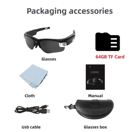 HD 1080P Smart Sports Glasses Camera For Athletes Polarized - GetGadgets