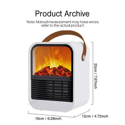 Portable Electric Fireplace Heater With Realistic Flame - GetGadgets