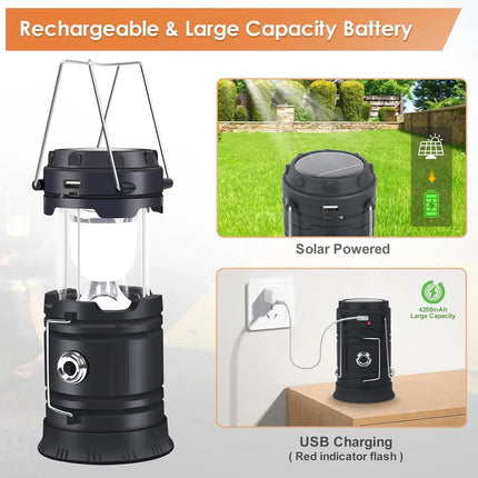 Powerful Rechargeable Solar Camping Lamp With Dual Brightness Modes Waterproof For Reliable Nighttime Illumination GetGadgets