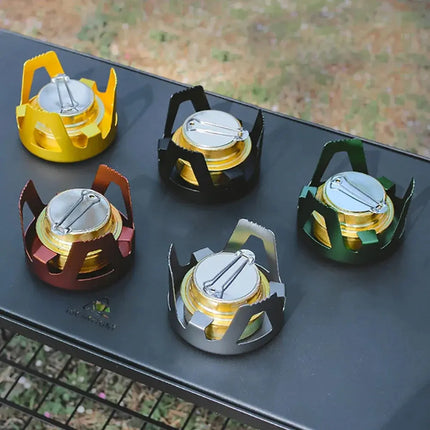 Portable Mini Alcohol Stove Burner Adjustable Firepower Gasoline Stove Aluminum Alloy Bracket Ultralight Brass Camping Stoves - GetGadgets