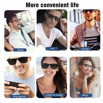 SENBONO Orignal E13 Smart Glasses With Sunglasses Open Ear Headsets Waterproof Hands-Free Calling Sunglasses For Men Womem - GetGadgets