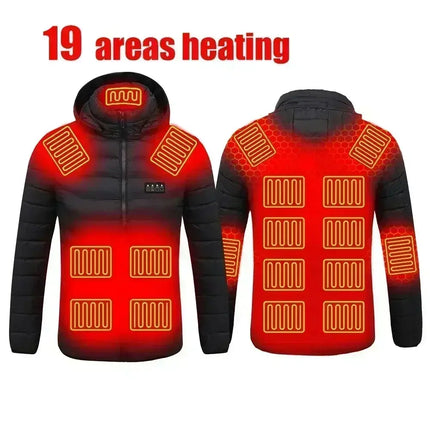 Premium Self Heating USB Jacket For Outdoors 23 Zones - GetGadgets