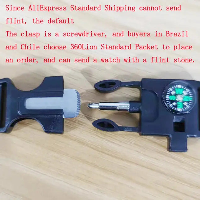 Outdoor Survival Watch Multifunctional Waterproof Military Tactical Paracord Watch Bracelet Camping Hiking Emergency Gear - GetGadgets