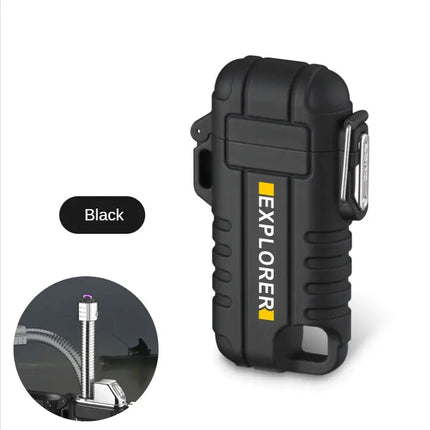 USB Type C Waterproof Lighter Arc Plasma 360 Rotate Outdoor - GetGadgets