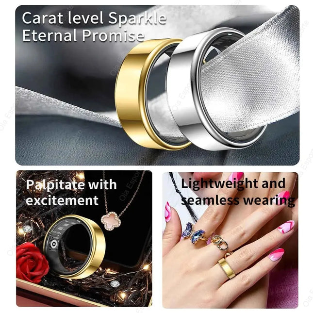 Smart Ring Newest Intelligent Wearable Device For Men Women Bluetooth Heart Rate Sleep Health Monitor Waterproof for IOS Android - GetGadgets