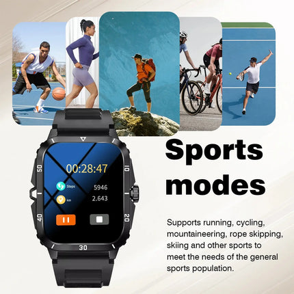 Smart Watch, Wireless Calls, Music Playback, Message Reminders, Multi-Sports Mode, Suitable For Men And Women - GetGadgets