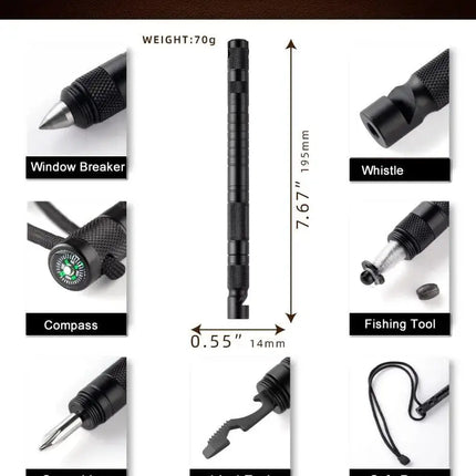 Ten In One Portable Self Defense Pen For Outdoor Safety - GetGadgets