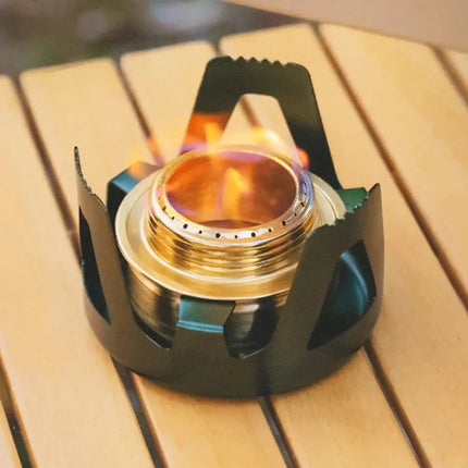 Portable Mini Alcohol Stove Burner Adjustable Firepower Gasoline Stove Aluminum Alloy Bracket Ultralight Brass Camping Stoves - GetGadgets