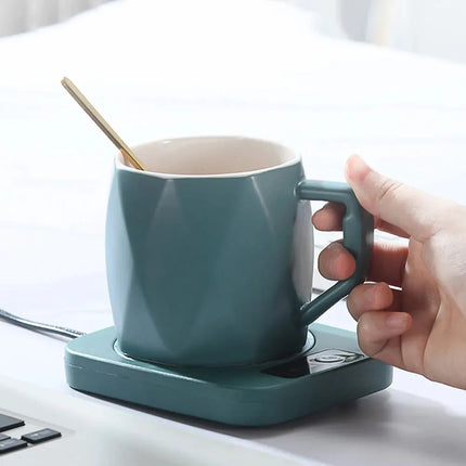 Wireless Coffee Mug Warmer Coaster USB Powered For Desk Use - GetGadgets