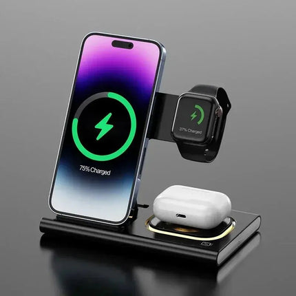 Powerful Foldable 3in1 Fast Charger For iPhone Apple Watch AirPods With 30W Faster Charging - GetGadgets