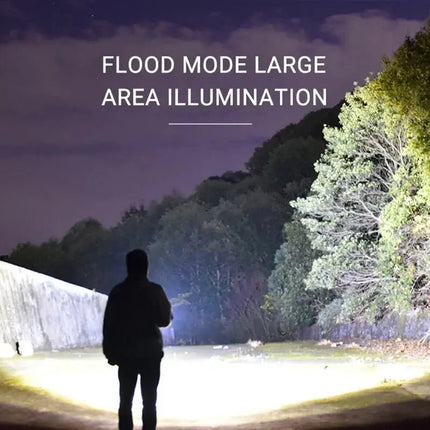 Powerful P70 Led Flashlights 5000LM Ultra Bright Tactical Light Emergency Spotlights Telescopic Zoom Light Built-in Battery - GetGadgets