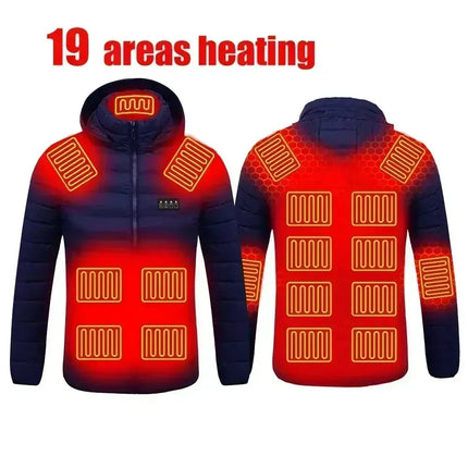 Premium Self Heating USB Jacket For Outdoors 23 Zones - GetGadgets