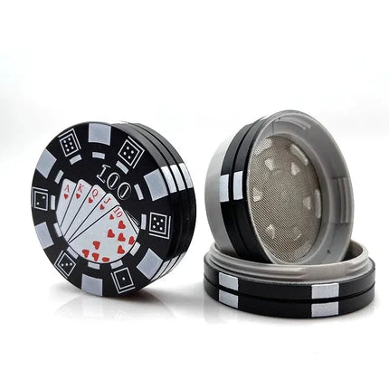 Poker Chip 3 Parts Style Spice Cutter 40mm Tobacco Grinder Herb Cutter Smoking Accessories Gadget Tool - GetGadgets