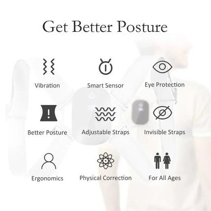 Smart Correction Belt Sensor Orthosis Invisible Reminder Adult & Child Sitting Posture Hunchback Back Smart Posture Corrector - GetGadgets