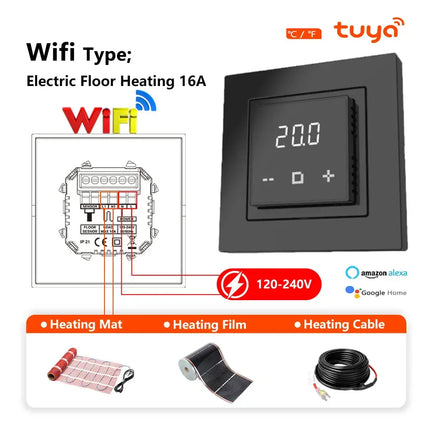 MAXKOSKO Electric Floor Heating Kit With Thermostat System - GetGadgets