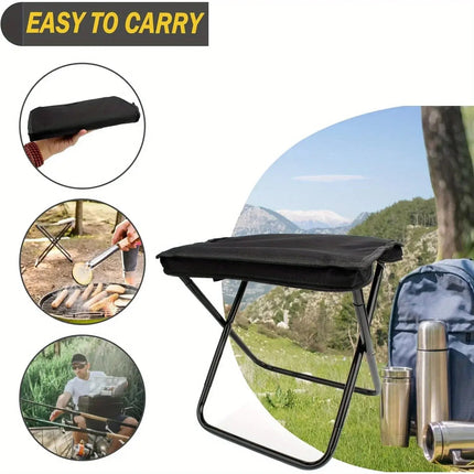 Portable folding stool, foldable hand-held camping stool, special folding stool for camping and fishing outdoors - GetGadgets