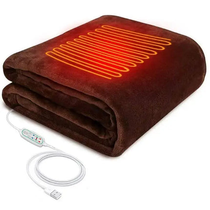 Portable USB Heated Blanket With Timer For Cozy Warmth - GetGadgets
