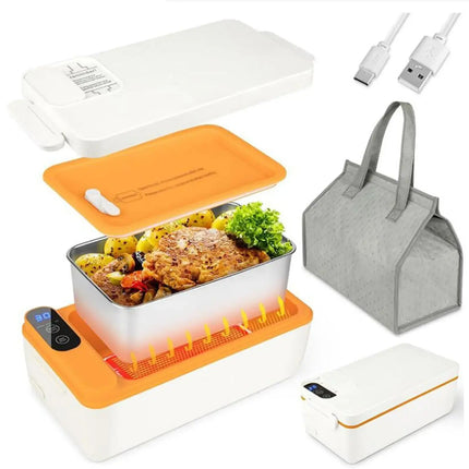Wireless Self Heating Lunch Box 304 Stainless Steel 40W - GetGadgets