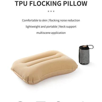 Naturehike Inflatable Camping Pillow Skin Friendly Flocking - GetGadgets