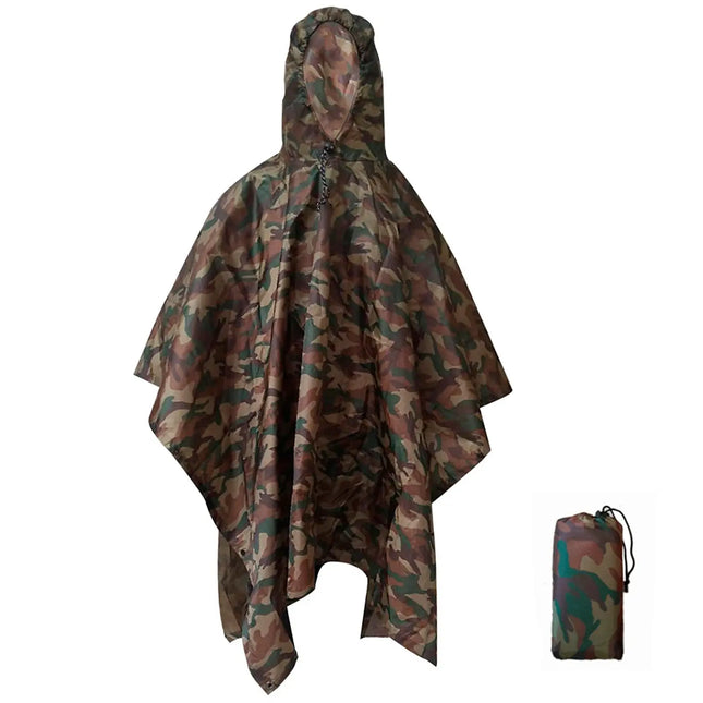 Bold Military 3in1 Rain Poncho Tent Shelter Weatherproof GetGadgets