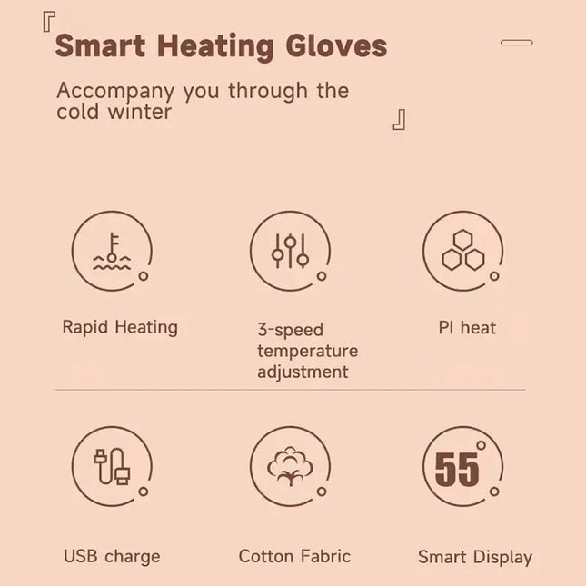 Xiaomi Youpin Hand Warmer Gloves Temperature Control Rechargeable Hands Warmer Winter Self-heating Electric Gloves Warmer New - GetGadgets