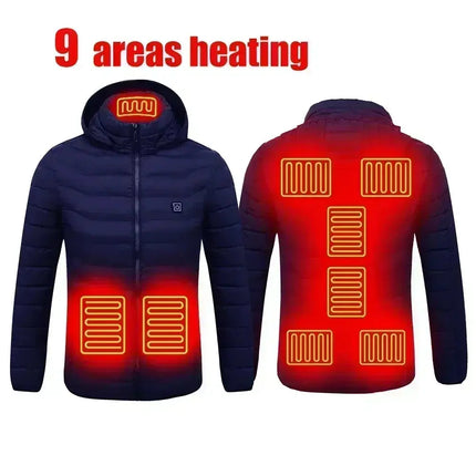 Premium Self Heating USB Jacket For Outdoors 23 Zones - GetGadgets