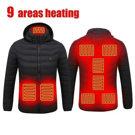 Premium Self Heating USB Jacket For Outdoors 23 Zones - GetGadgets