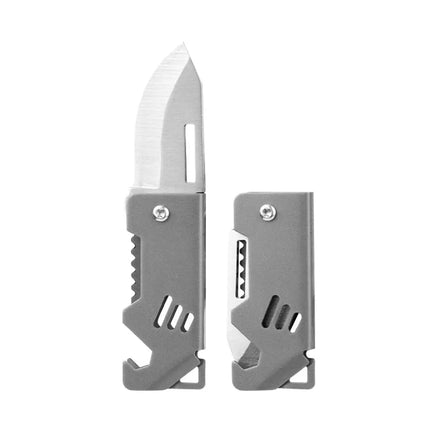 Portable Folding Knife Keychain Stainless Steel Outdoor Camping Survival Pocket Self-defense Sharp Knife Key Ring Bag Pendant - GetGadgets