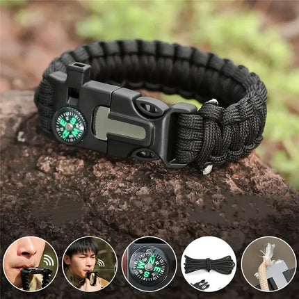 Outdoor Paracord Survival Bracelet Men Women Emergency - GetGadgets
