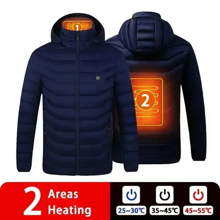 24 Seven Unisex Premium Heated Winter Jacket 21 Zones - GetGadgets
